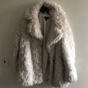 Cream Faux Fur Coat